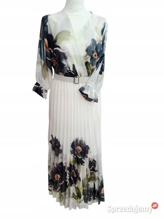 Elegancka sukienka na wesele komunię szyfonowa Długość Midi łódzkie Wieluń