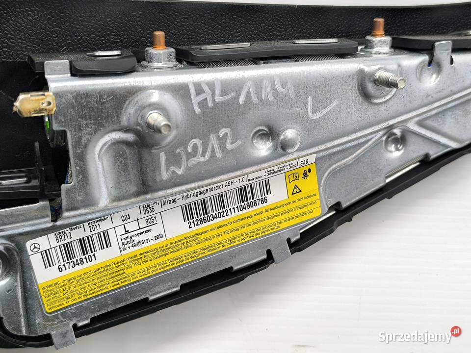 PODUSZKA FOTELA AIR BAG LEWA EKLASA W212