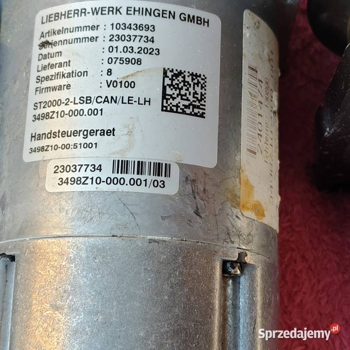 Liebherr Joystick pedał gazu Nowy Tomyśl