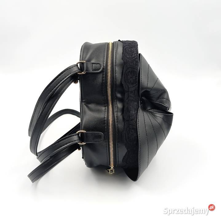 Plecak damski skórzany czarny skrzydlate serce Pozostałe Zawiercie