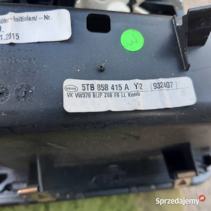 5TB858415A VW Touran III 5T Obudowa kratki Panele sterowania, przełączniki