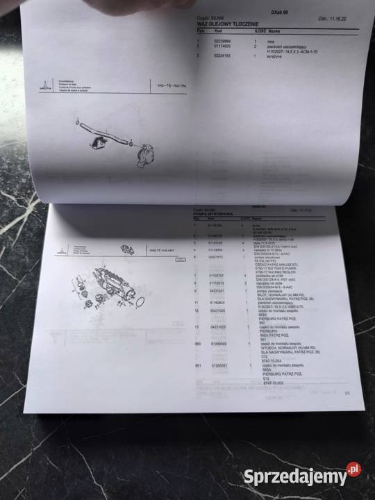 Katalog części do ciągnika DEUTZ FAHR DX 90 BIS Kamień Pomorski