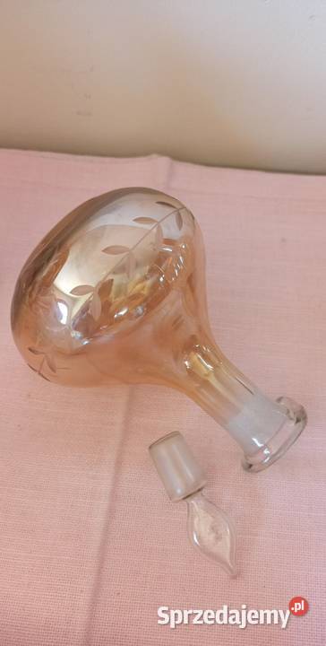 Karafka miodowe opalizowane Szlif Porcelana i szkło sprzedam