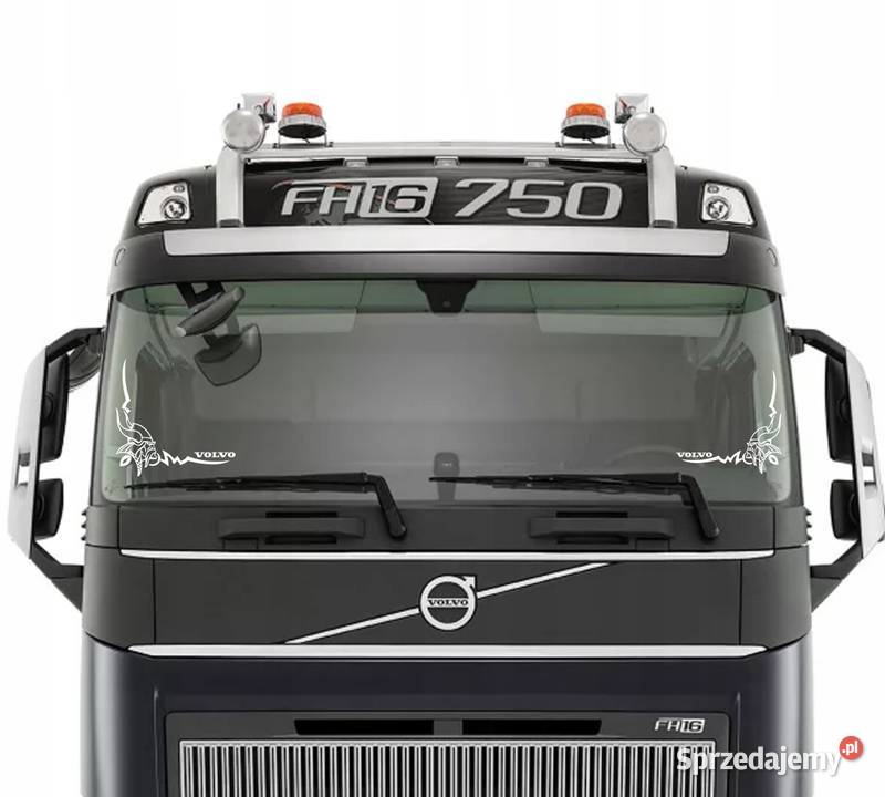 Naklejka VOLVO na szybę VIKING wewnętrzna biała Kobierno