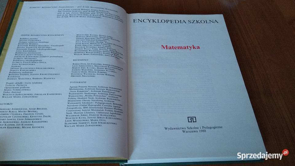 Matematyka Encyklopedia Szkolna Waliszewski Gdańsk sprzedam