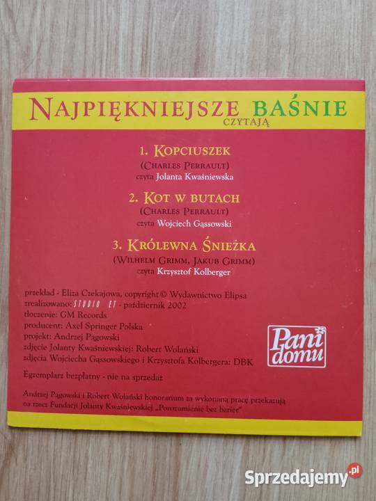 Najpiękniejsze Baśnie czytają Kwaśniewska Książki dla dzieci
