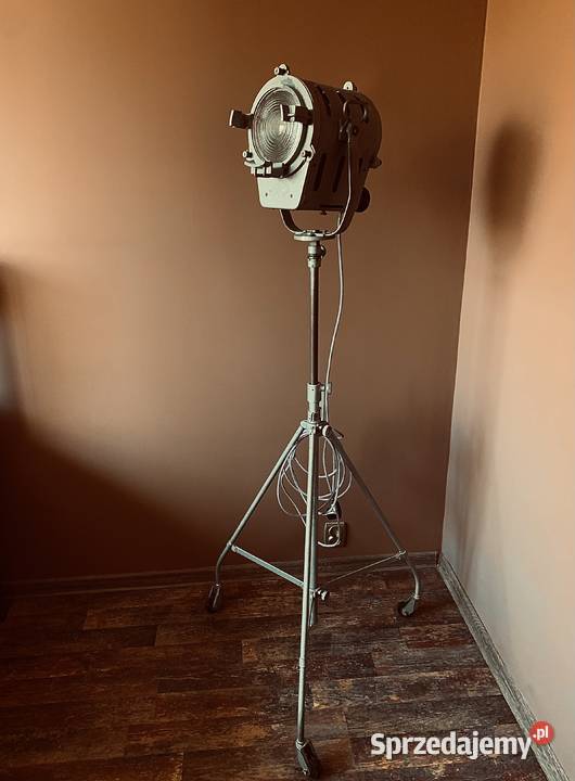 Zabytkowa lampa filmowa PRL Vintage loft wielkopolskie Poznań sprzedam
