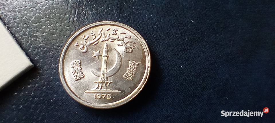 Stare monety 1 pajs 1975 Pakistan Lesko