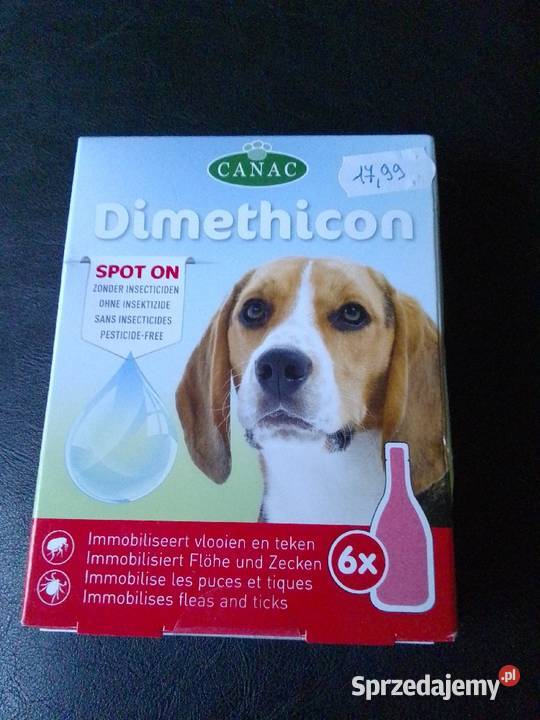 Preparat na pchły dla psów*DIMETHICON*