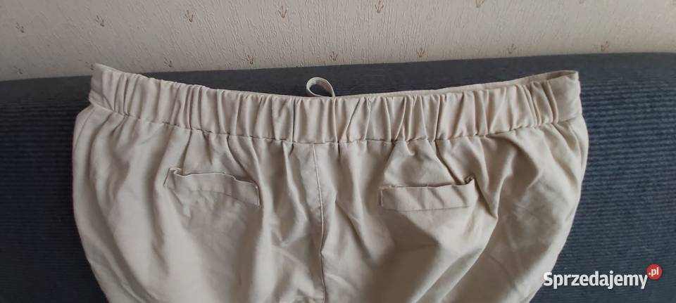 spodnie damskie 34 beżowe bawełniane brązowy/beżowy dolnośląskie Wrocław sprzedam