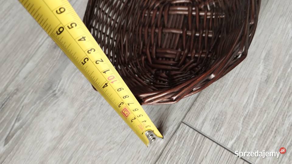 koszyk koszyczek wiklinowy ciemny brąz brązowy Poznań