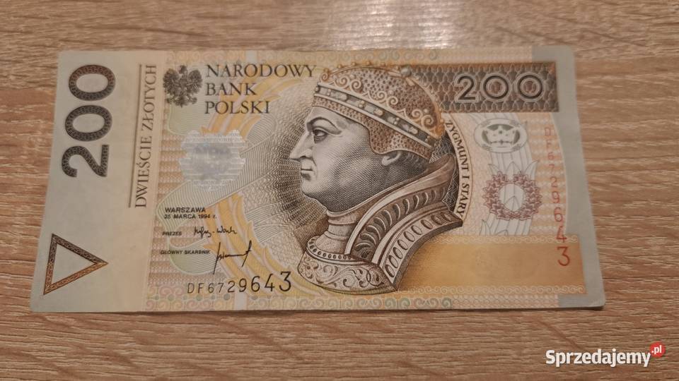 Banknoty 100 200 wielkopolskie Leszno