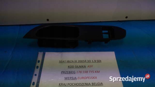 OSŁONA PRZYCISKÓW SZYB LEWY PRZÓD IBIZA III