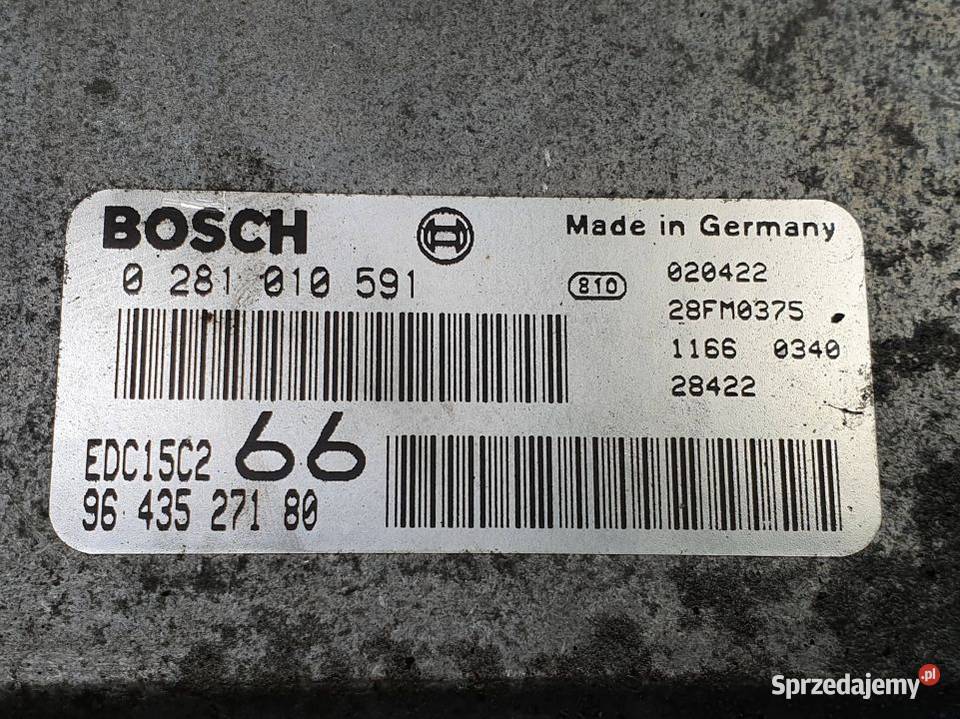 KOMPUTER CITROEN JUMPY 9643527180 Pozostałe Lipno