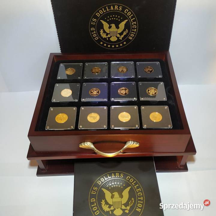 kompletna kolekcja 12 złotych monet pamiątkowych Piła