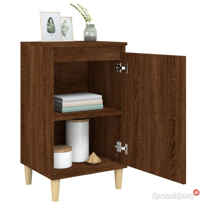 Szafka nocna brązowy dąb 40x35x70 materiał
