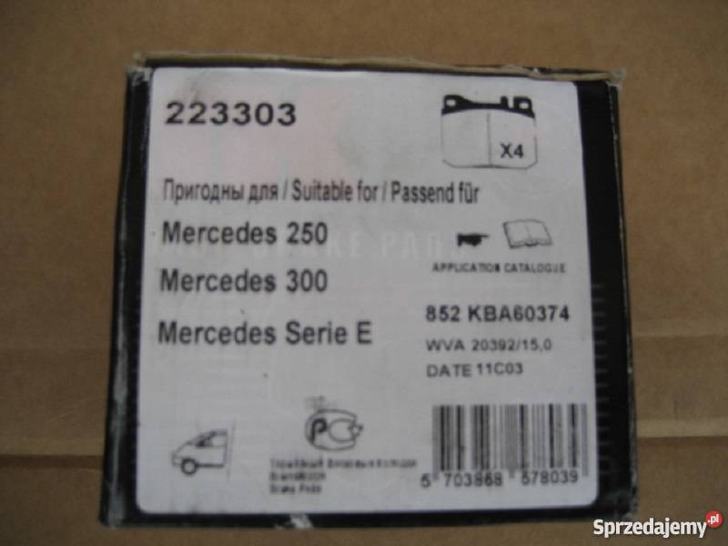 Klocki hamulcowe przód 223303 Mercedes S 116 123 Kalisz