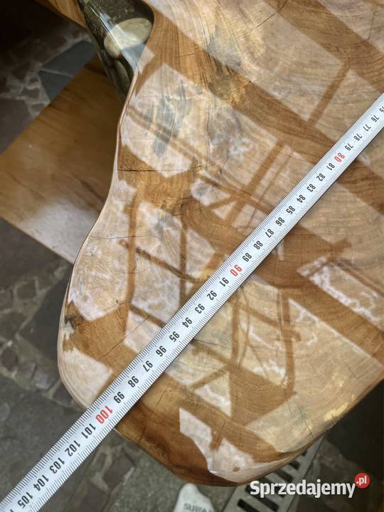 Blat stolik kawowy110x110x7 plaster monolit wiąz mazowieckie Przysucha