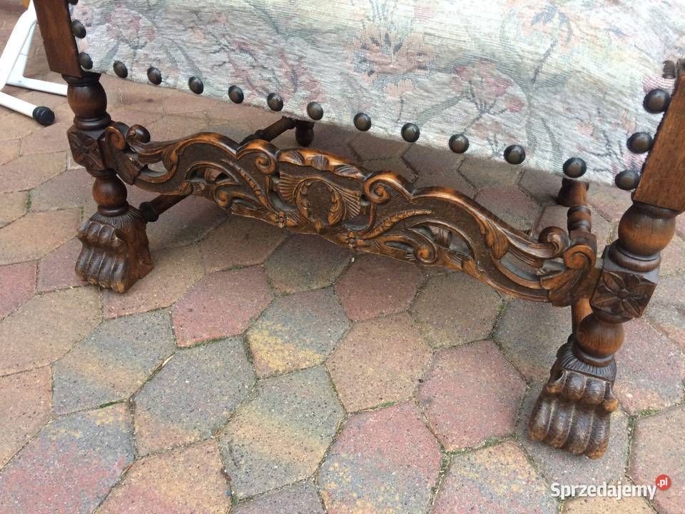 Fotele na dębowym stelażumeble holenderskie Ślesin