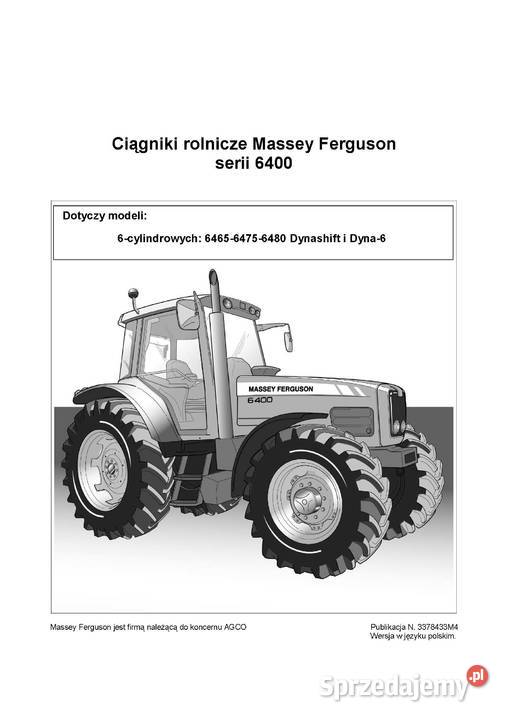 Instrukcja MF Massey ferguson 6465 6475 6480 Szamotuły