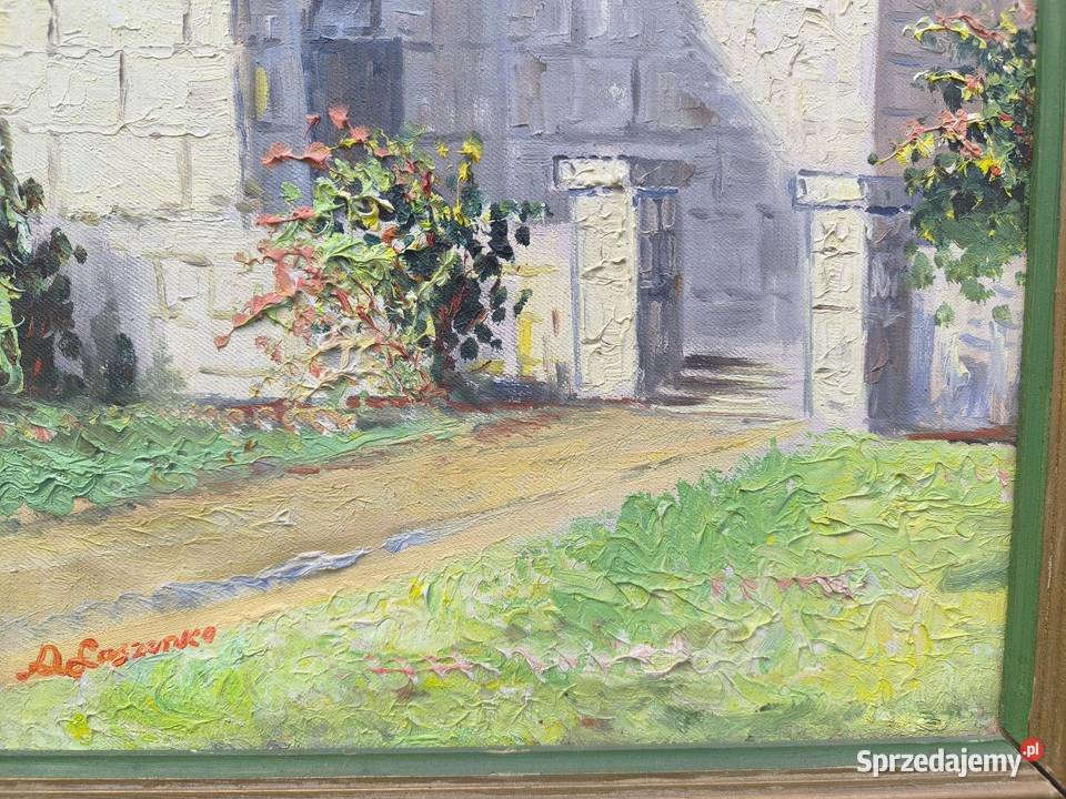 Obraz olejny w ramie sygnowany Laszenko Łódź