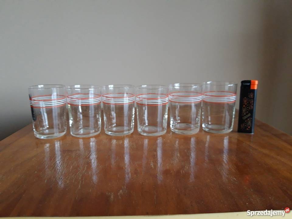 Kieliszki szklanki zestaw 6 PRL wielkopolskie Ostrów Wielkopolski sprzedam