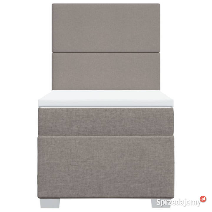 Łóżko kontynentalne z materacem taupe tkanina 90cm mazowieckie Warszawa