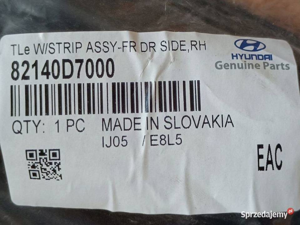 HYUNDAI TUCSON 3 III USZCZELKA DRZWI PRAWY PRZÓD wielkopolskie sprzedam