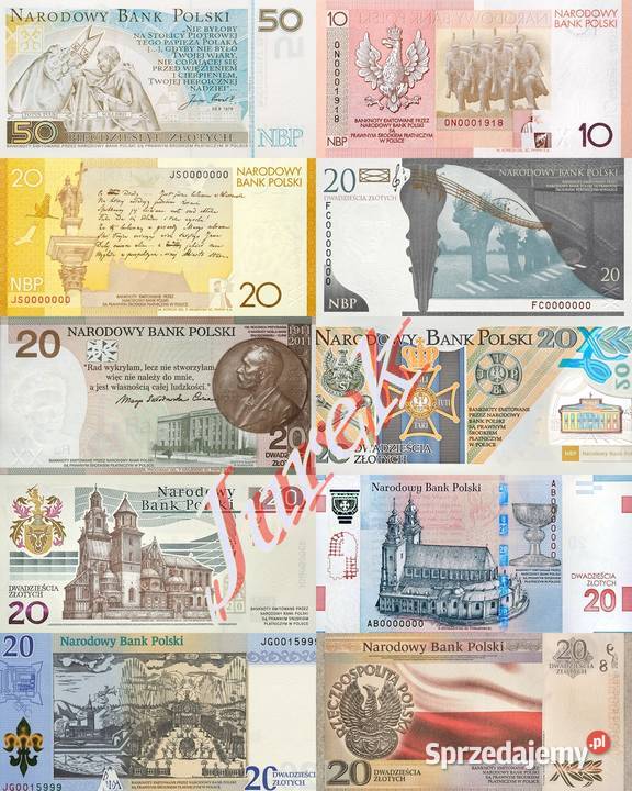 NISKI ZESTAW Banknot 1050 Chrztu Długosz Sosnowiec
