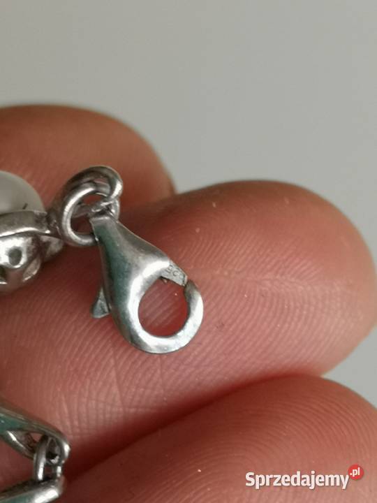 komplet biżuterii z perłami srebro Toruń