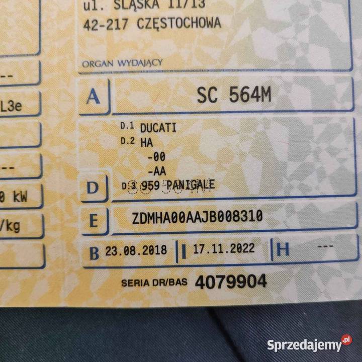 Sprzedam Ducati Panigale STAN IDEALNY Częstochowa