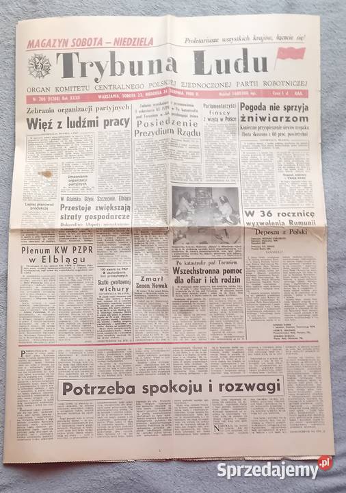 Trybuna Ludu 200 sobota niedziela 23 i 24 Koźminek