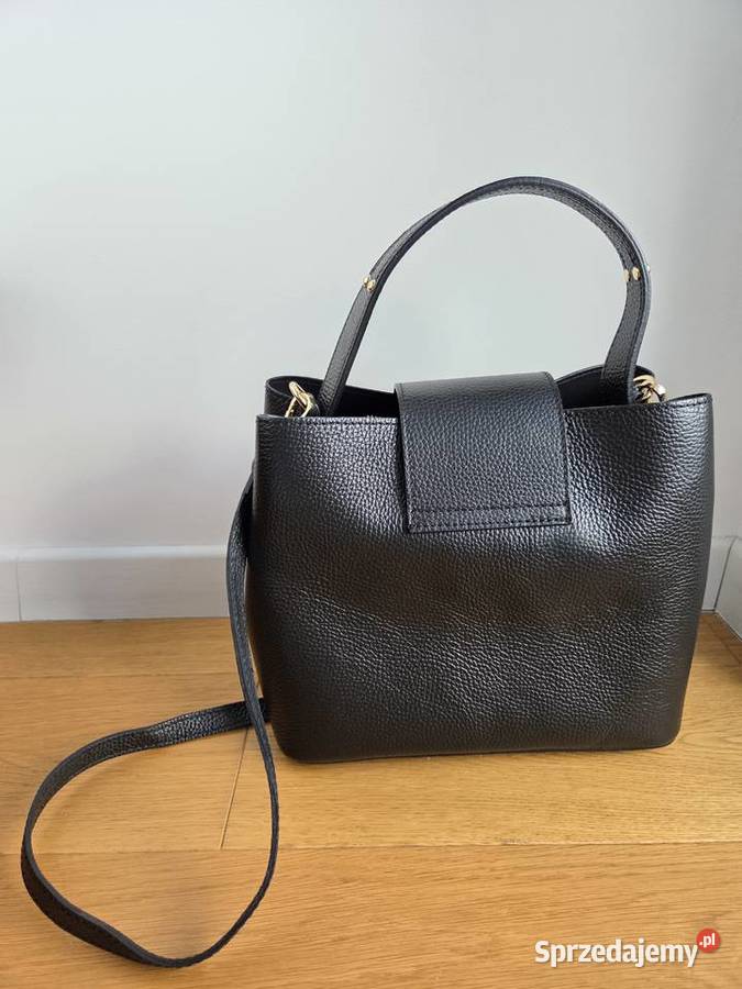 Czarna elegancka torebka z rączką na ramię ze Na ramię