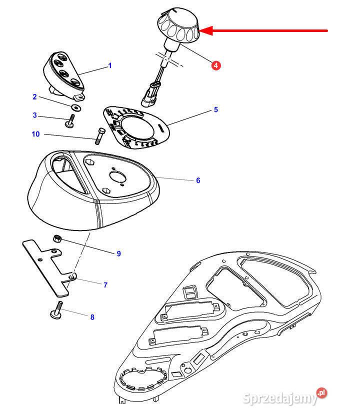 Przełącznik zmiany biegów Dyna 6 Massey Ferguson nieuszkodzony podlaskie Białystok sprzedam