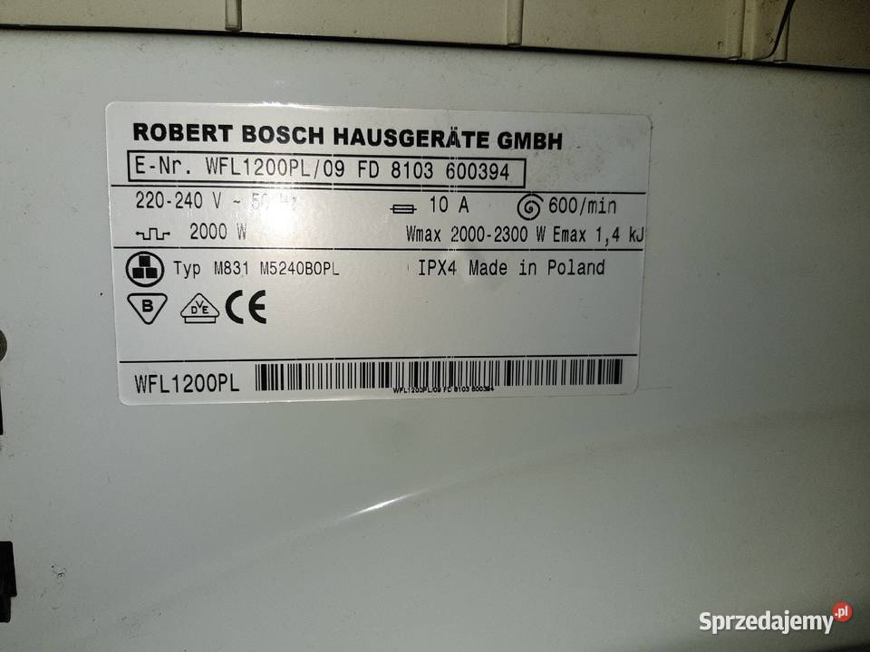 Pralka Bosch Maxx WFL1200 Warszawa