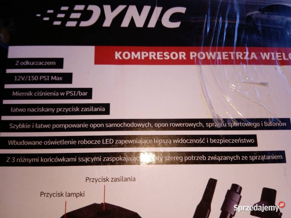 Kompresor samochodowy z odkurzaczem 12V