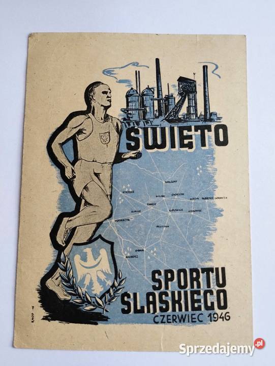 Całostka Święto Sportu Śląskiego 1946 Antykwariat Cieszyn
