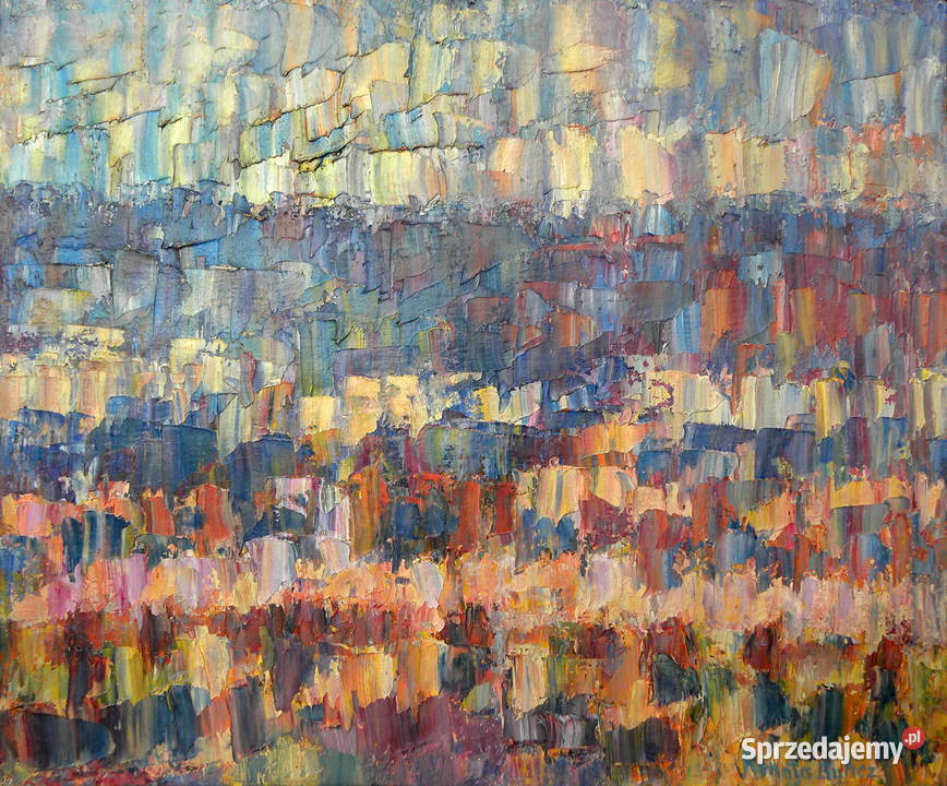 Widok z dali olej aut Renata Bulicz Wojtkiewicz Warszawa