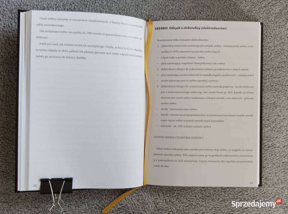 Odzysk metali szlachetnych Ag Au WIEDZA sprzedam