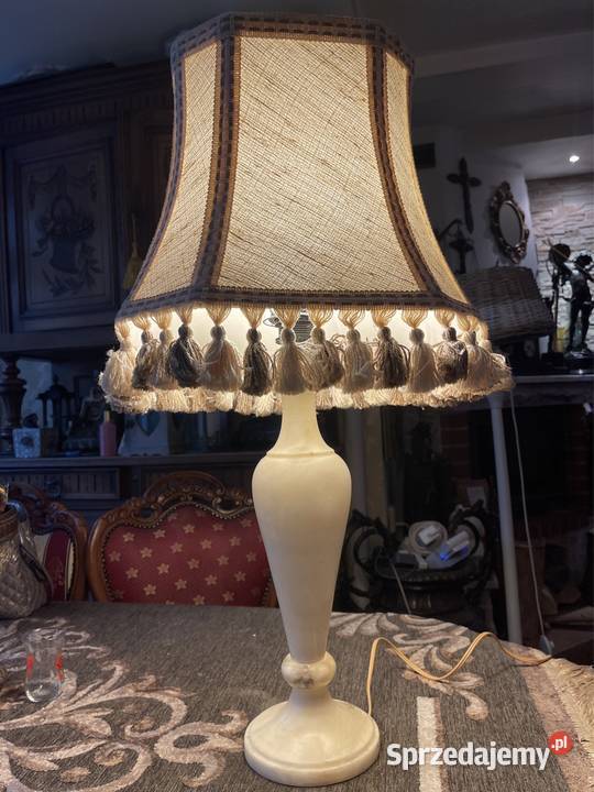 Lampka Lampa 73 z marmuru przedwojenna dolnośląskie Bystrzyca Kłodzka