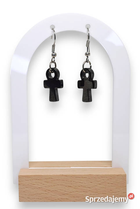 Kolczyki z hematytu HEMATYT krzyż Ankh 1266 Warszawa