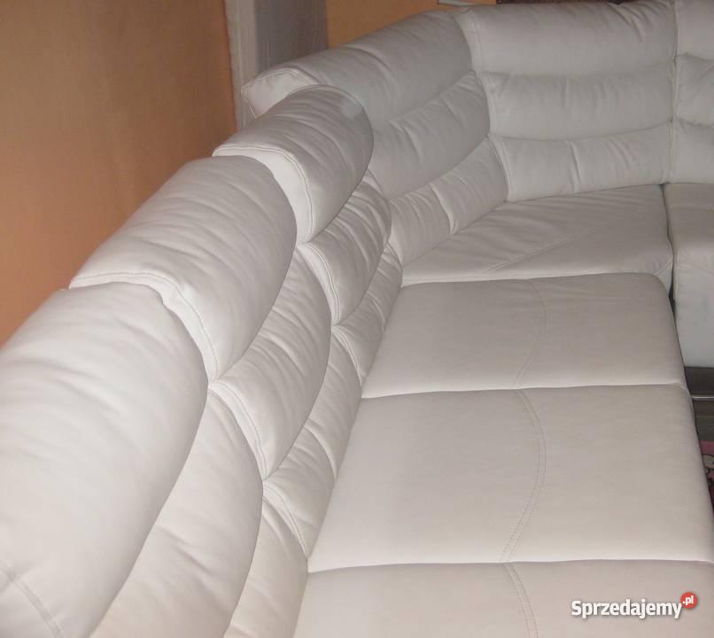 biały skórzany narożnik Warszawa