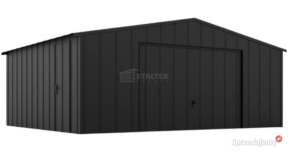 Garaż blaszany 6x6 brama uchylna drzwi blacha na Białogard