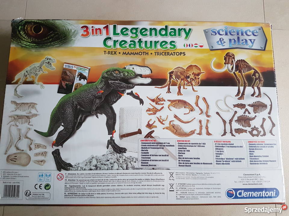 3W1 Legendary Creatures TREX MAMUT TRICERATOPS Edukacyjne Kielce sprzedam