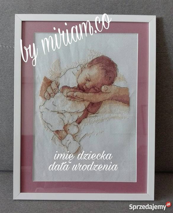 metryczka pamiątka haft Czerwionka-Leszczyny