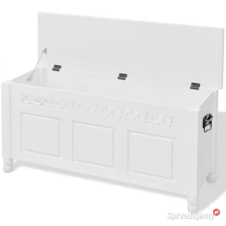 Ławka w stylu barokowym biała z MDF WM242646 Meble do przedpokoju Warszawa sprzedam