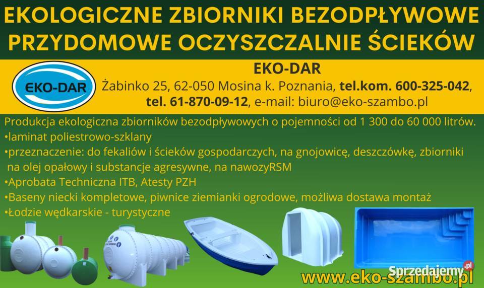 Zbiornik na deszczówkę pojemności do 60m3 Montaż Żabinko