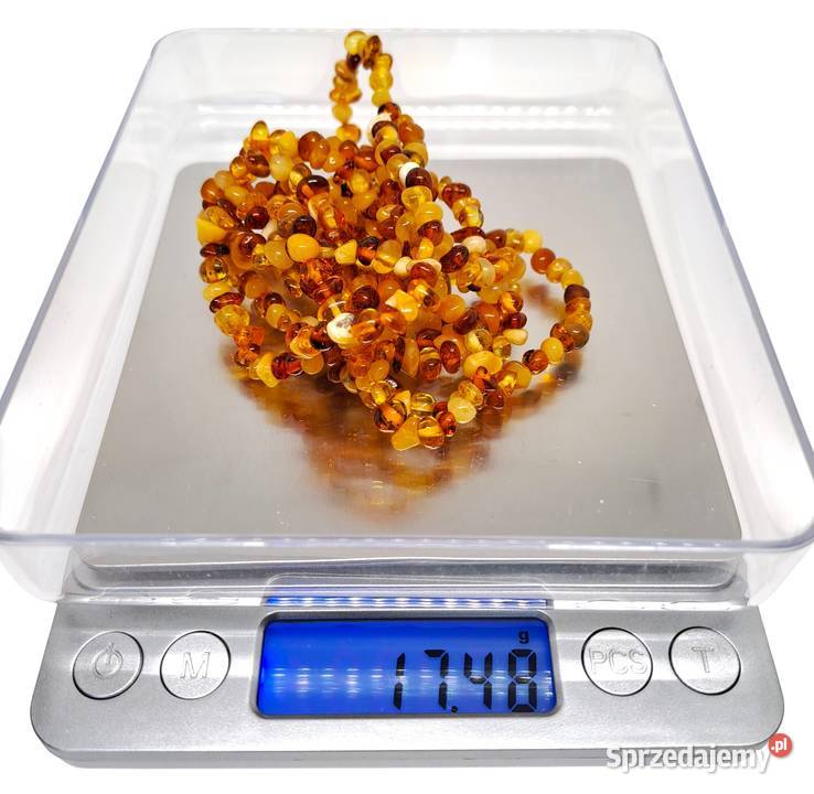 Korale BURSZTYN bałtycki baroczek polerowany Warszawa