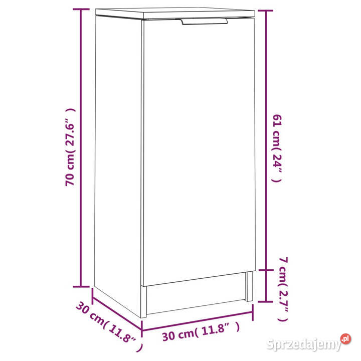 Szafki 2 szarość betonu 30x30x70 WM811142 Warszawa sprzedam