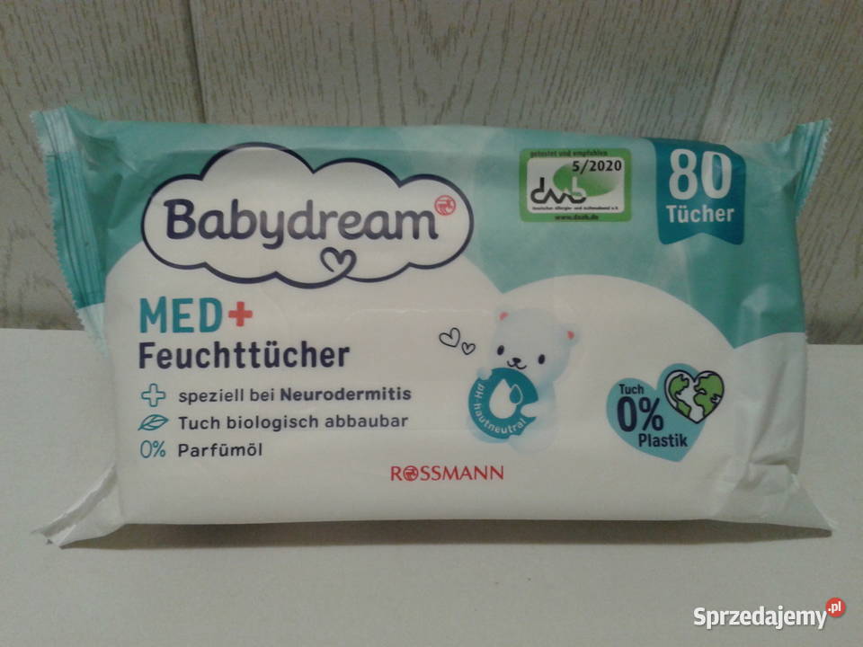 BabyDream MED Chusteczki do skóry wrażliwej 80 z sprzedam